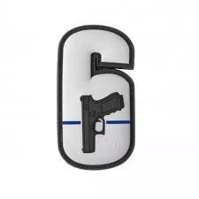 Watch Your Six Rubber Patch · Blanco