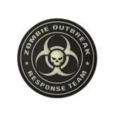 Zombie Outbreak Rubber Patch Glow in the Dark
