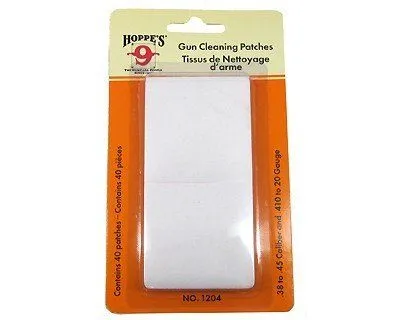 Parches de Limpieza CALIBRES.38 AL.45 Y.410 AL.20 - Hoppe's