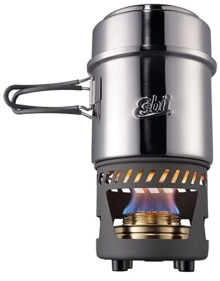 Set de Cocina Olla Acero Inoxidable 985 ml con Estufa de Alcohol - Esbit