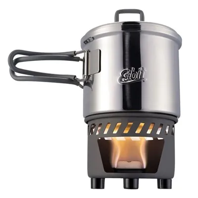 Set de Cocina Olla Acero Inoxidable 585 ml con Estufa de Combustible Sólido - Esbit