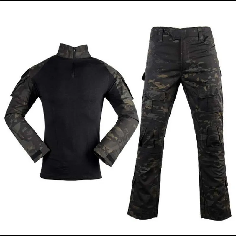 Uniforme Combat B con Coderas y Rodilleras L · Multicam Black