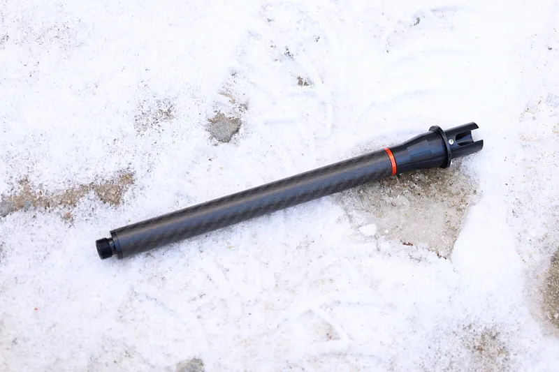 Cañon Externo 10" CNC 3K-CARBONO AR15 con Sistema de Sujeción Camara de Hop Up
