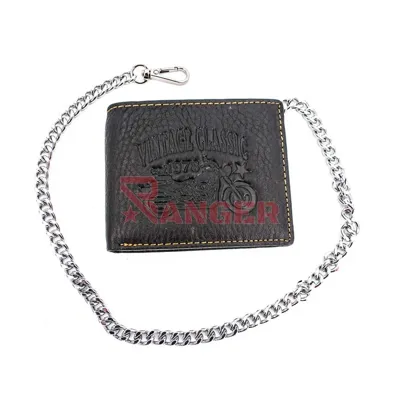 Cartera Piel Moto Vintage Cadena - Foraventure