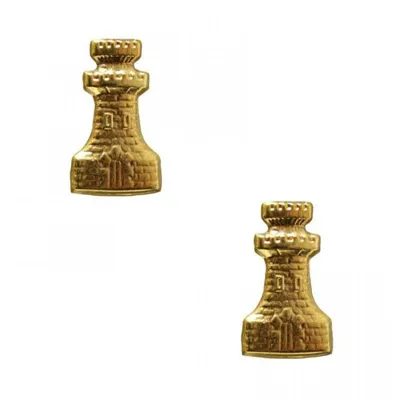 Emblema Immortal Metálico Cuello 2PCS Ingeniero - Immortal Warrior