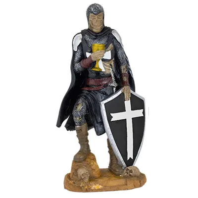 Figura Templaria Calavera Escudo - TOLE 10