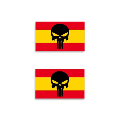 Pegatina Abultada 2PCS Punisher España - Barbaric