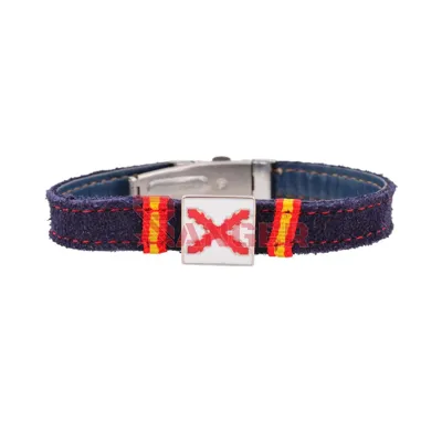 Pulsera España Borgoña Chapa Marino España - Foraventure