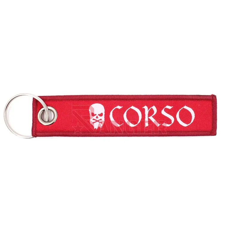 Corso Llavero Cinta Rectangular · Rojo