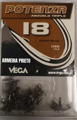 Poteras Anzuelos Triples 2090-09 Bn 100PCS - VEGA