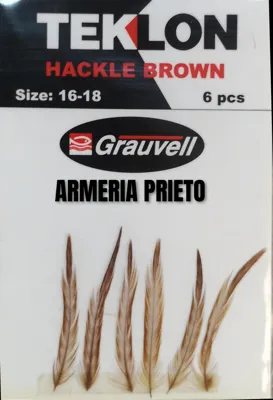 Plumas Teklon Hackle Size: 16-18 6PCS - GRAUVELL