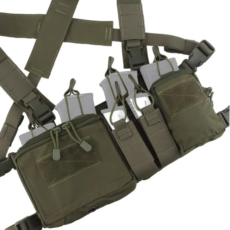 Chest Rig Táctico Multibolsillo · Verde / OD