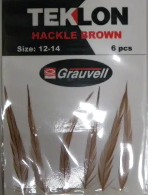 Plumas Teklon Hackle Size: 12-14 6PCS - GRAUVELL