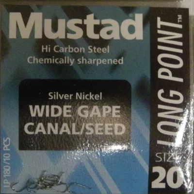 Anzuelo Pala Wide Gape Canal Seed 10PCS - MUSTAD