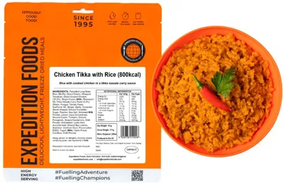 Pollo Tikka con Arroz 800 Kcal - Expedition Foods