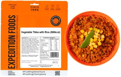 Tikka de Verduras con Arroz 800 Kcal - Expedition Foods