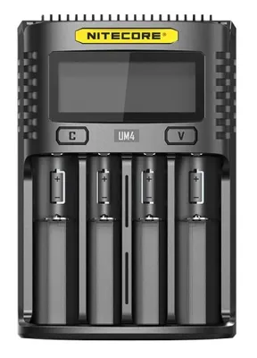 Cargador de Baterías UM4 Usb-C de 4 Ranuras - Nitecore