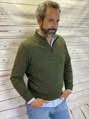 Jersey Hombre Cuello Cremallera 03051 - PASION MORENA