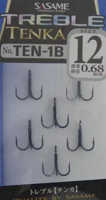 Poteras Anzuelos Triples Sasame Treble Tenka 6UNID - GENERICO PESCA