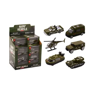 Set de Vehículos Militares 1:64 en Expositor - Sluban