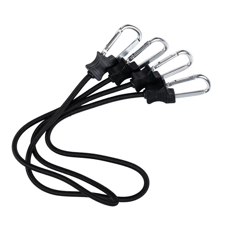 Fosco Industries Elástica con Mosquetón 90 cm · Negro