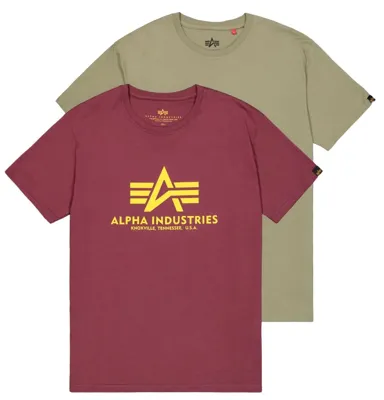 Pack de Camisetas Basic Big Logo y Borgoña - Alpha Industries