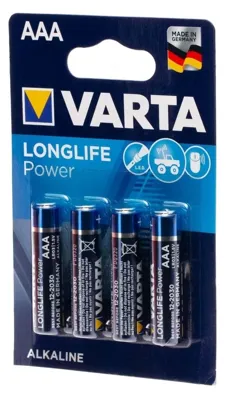 Baterías Alcalinas AAA Longlife Power 1,5 V - Varta
