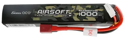 LIPO 7.4V 1000mAh 25C T-Plug - Genspow