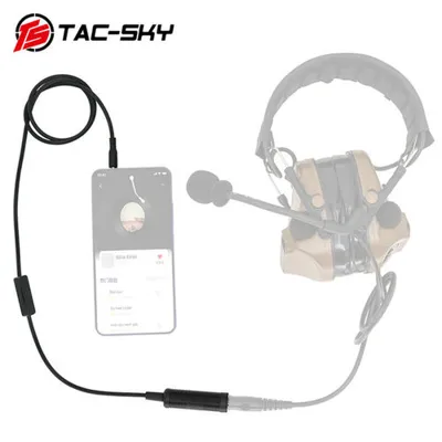 Cable Adaptador de NATO TP-120 (Auriculares Tipo COMTA) a Jack de 3.5mm - TAC-SKY