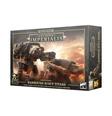 Warhound Scout Titans with Turbo-Laser Destructors and Vulcan Mega-Bolters - Legions Imperialis - Warhammer The Horus Heresy