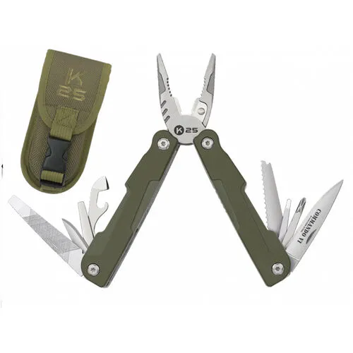 K25 Alicate Multiusos Táctico Commando VI con Funda · Verde / OD