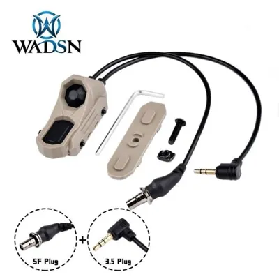 Switch Remoto Doble Tipo AN para M-LOK y Rail 22mm Conector SF y 3.5mm - WADSN