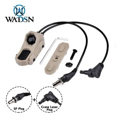 Switch Remoto Doble Tipo AN para M-LOK y Rail 22mm Conector SF y Crane - Wadsn