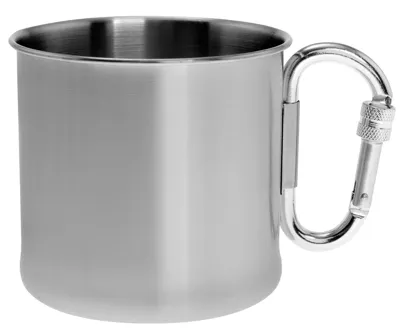 Taza de Acero Inoxidable 500ml con Mosquetón - MilTec