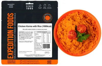 Pollo Korma con Arroz 1000 Kcal - Expedition Foods