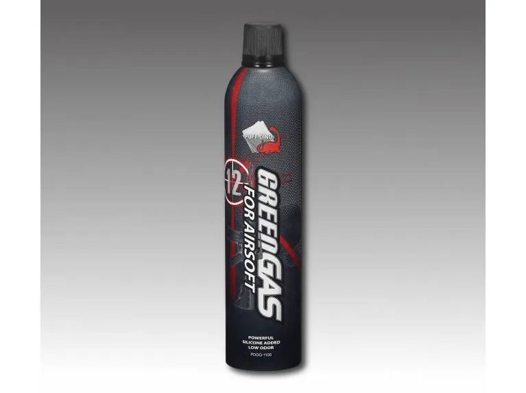 Puff Dino Gas Green Gas 600 ml (Tapon ) · Negro