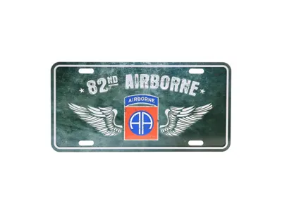 Placa Metálica 82 Airbone - FOSCO.
