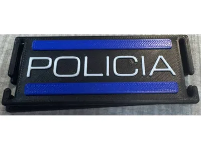 Logo Policía Línea Fina - 3D PRODUCTS