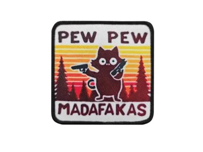 Pewpew Madafakas Gato Pistolero Bordado - ACM AIRSOFT.