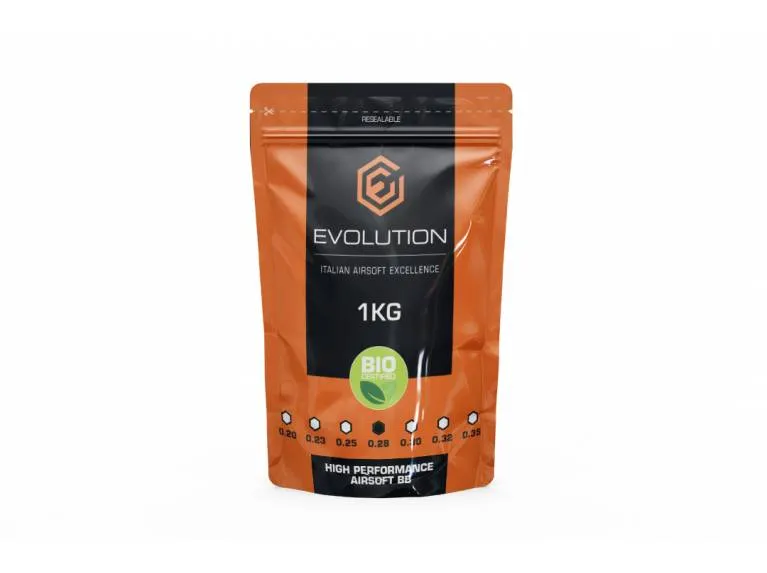 Evolution Airsoft Bolas 0.28 High Performance BB Bio 1 Kilo