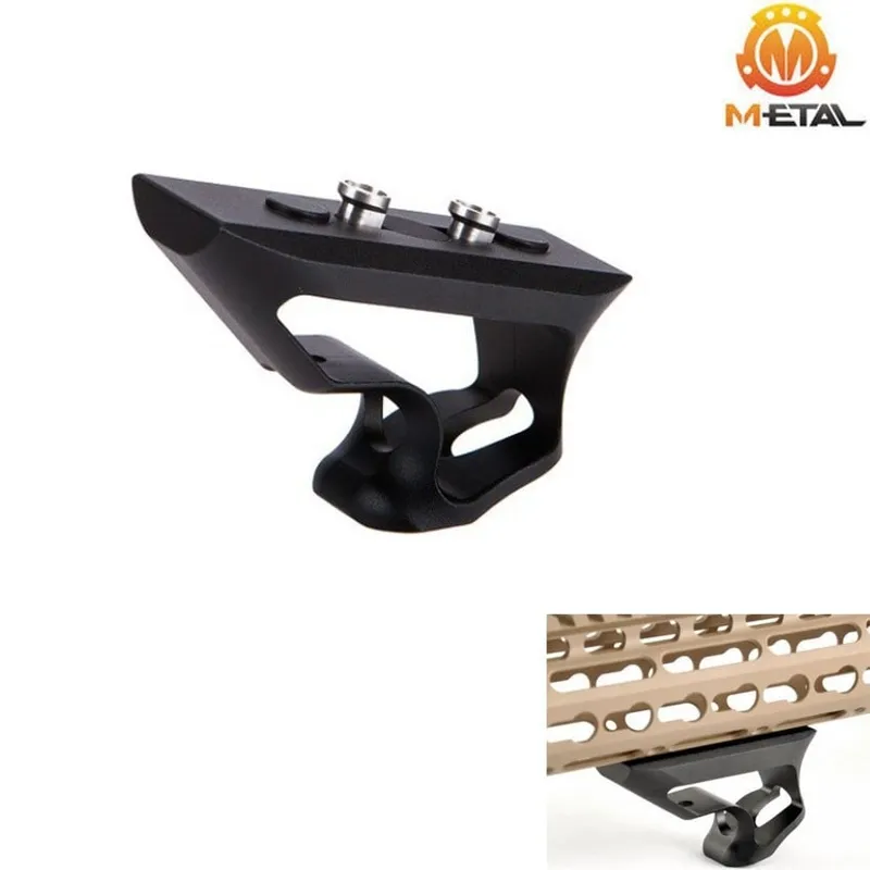 Metal Short CNC Angled Grip for KeyMod · Negro