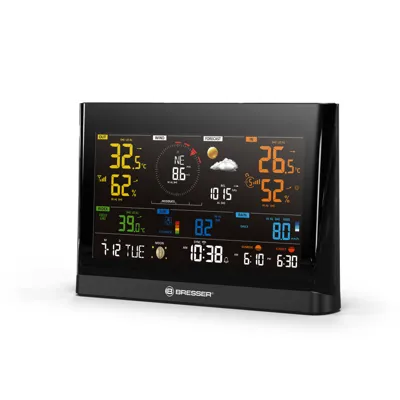 Centro Meteorológico WiFi Comfort con Sensor Profesional 7 en 1 y Moderna Pantalla a Color - Bresser