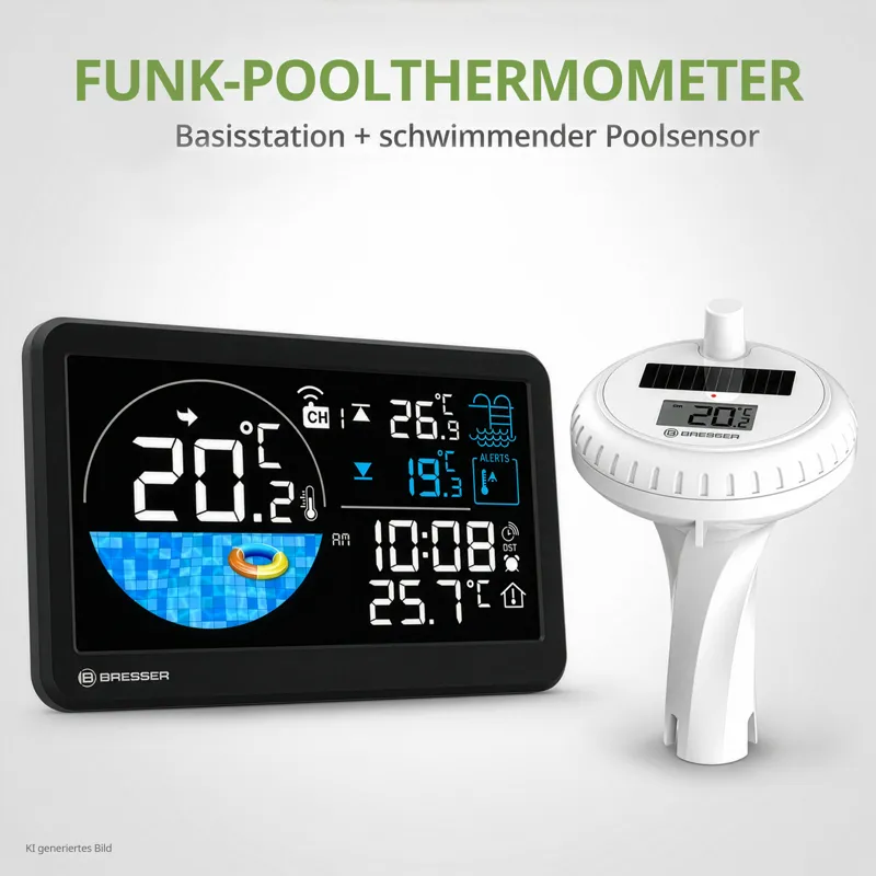 Bresser Termómetro de Piscina Inalámbrico
