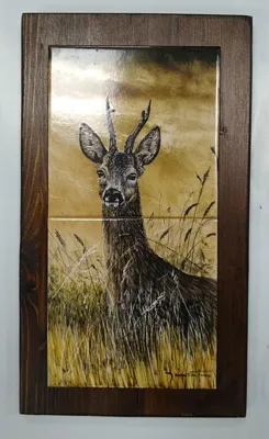 Cuadro Azulejo Pintado a Mano - GENERICO CAZA