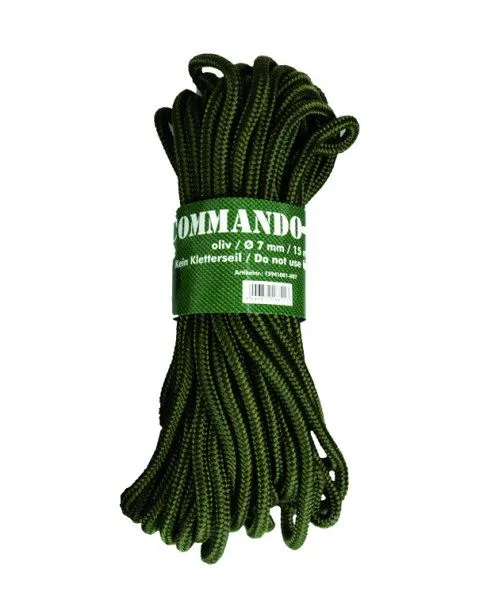 Mil-Tec Cuerda Commando 7mm 15 Metros · Verde / OD