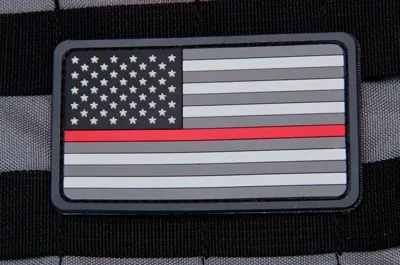 Parche de Goma Bandera USA la Delgada Línea - MSM
