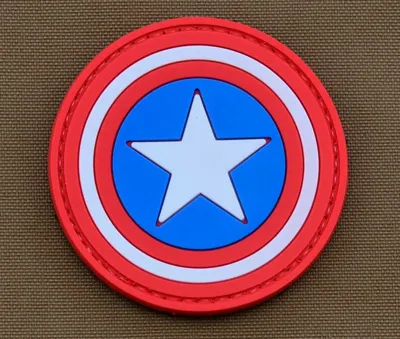 Parche de Goma 3D Escudo Capitán América - La Patcheria
