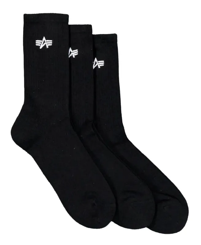 Alpha Industries Pack de Calcetines Basic x3 · Negro