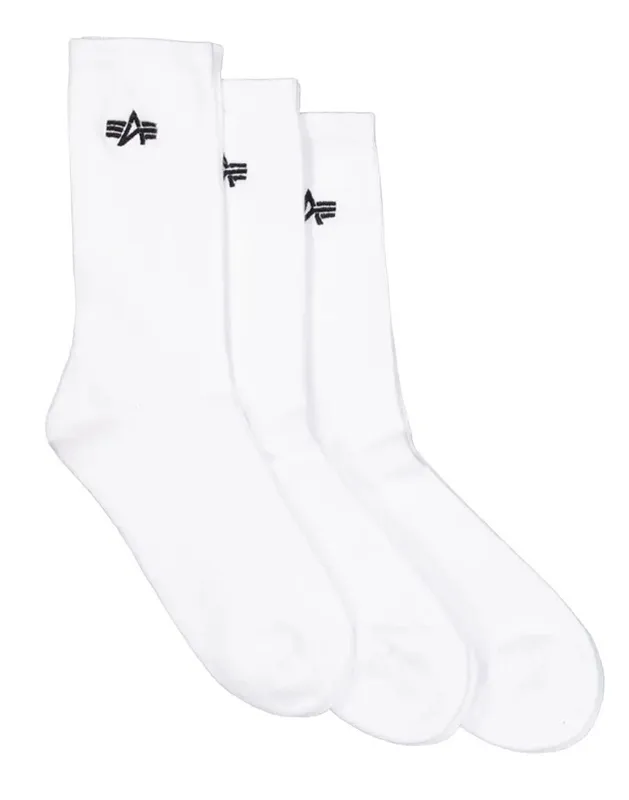 Alpha Industries Pack de Calcetines Basic x3 · Blanco