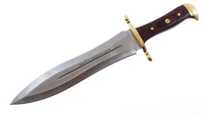 Cuchillo Podenquero M Enterizo Madera, Defensa Laton - MUELA